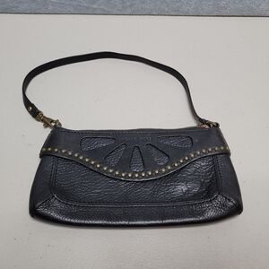 Michael Kors Black Leather Clutch Wristlet Studded